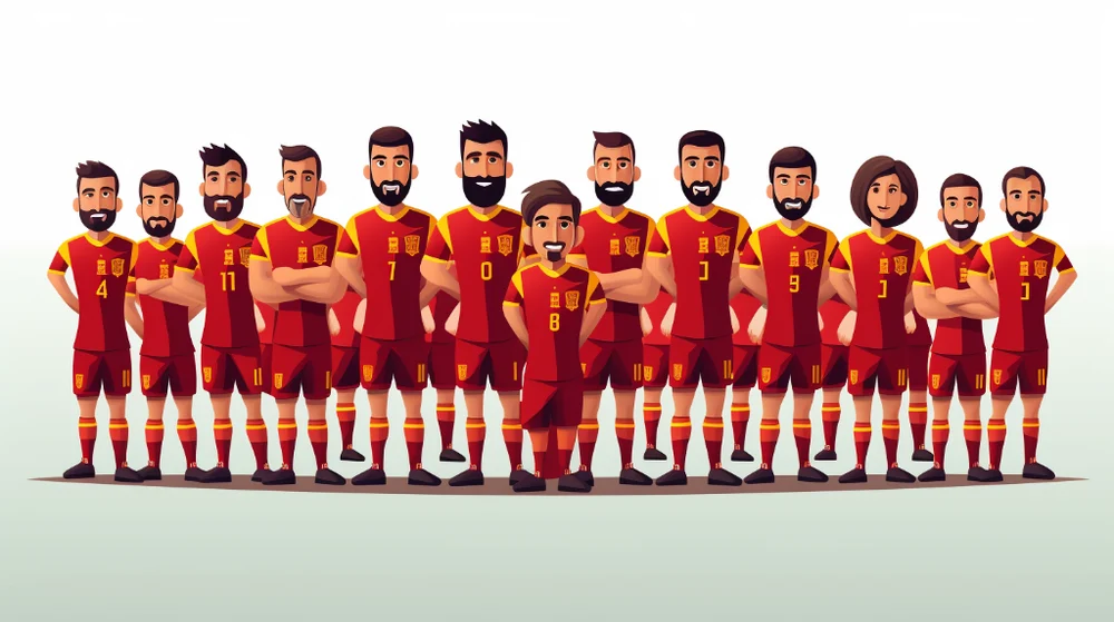 Spaniens Herrlandslag I Fotboll Mot Portugals Herrlandslag I Fotboll Laguppställning