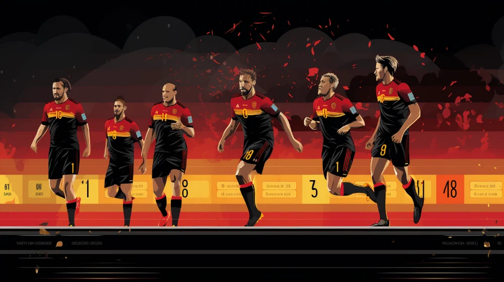 Tysklands Herrlandslag I Fotboll Mot Spaniens Herrlandslag I Fotboll Poängställning