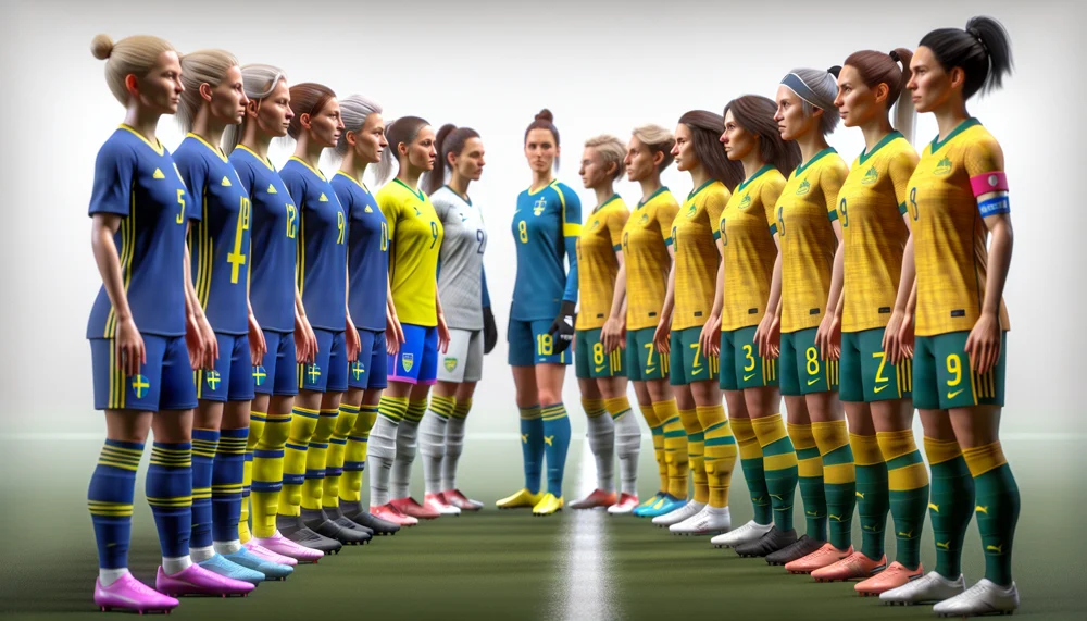 Sveriges Damlandslag I Fotboll Mot Australiens Damlandslag I Fotboll Laguppställning